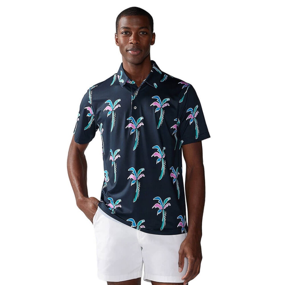 CHUBBIES The Havana Night Performance Polo Shirt Black/Neon Men’s Large